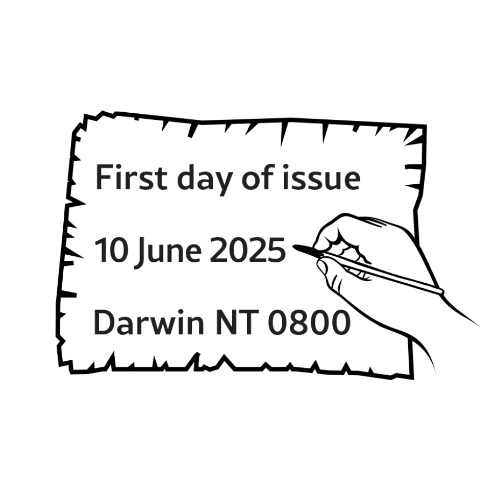 First Day of Issue 10 June 2025. Bark Painting of Arnhem Land. Darwin NT 0800