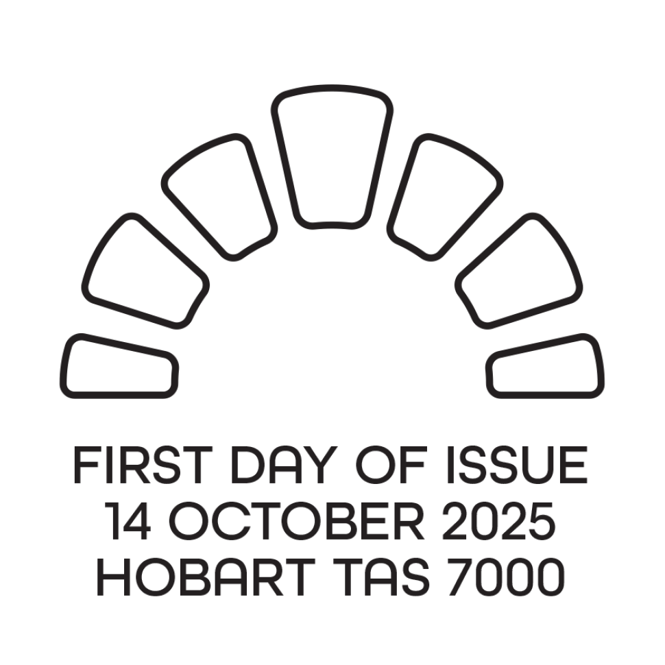 First Day of Issue 14 October 2025. Hobart TAS 7000