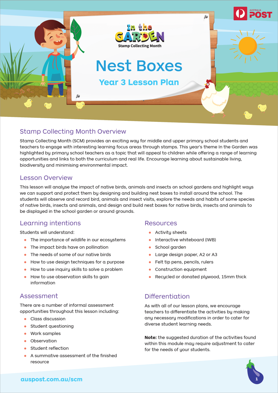 Stamp Collecting Month In the Garden 2019 Lesson Plan Year 3