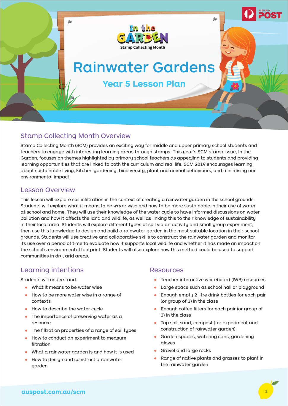 Stamp Collecting Month In the Garden 2019 Lesson Plan Year 5